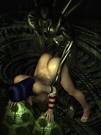 The green monster lives in a dark cellar